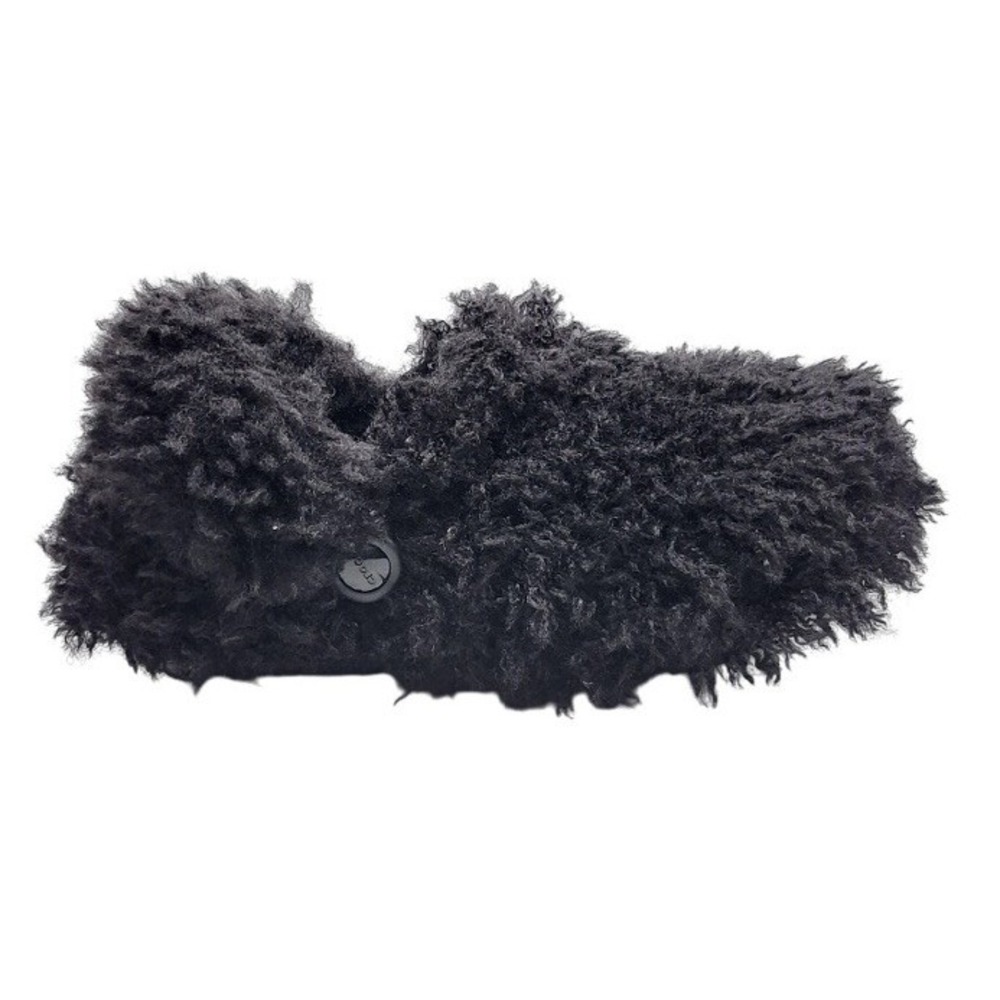 Crocs Classic Shaggy Fur Lined Clogs Womens 6 Black Slip On Shoes Mens 4 NEW